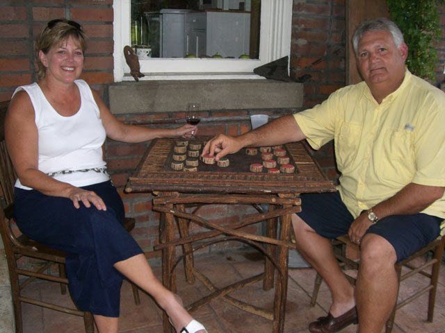 Guests lounging on the Side Porch